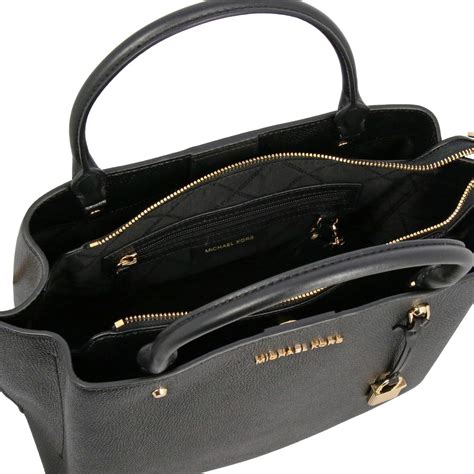 michael kors tasche echtleder schwarz|michael kors tasche damen.